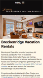 Mobile Screenshot of breckvacationrentals.com