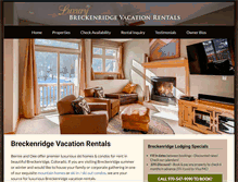 Tablet Screenshot of breckvacationrentals.com